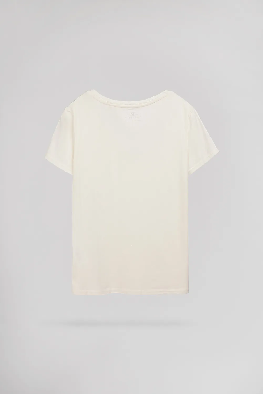 Teddy Smith T-Mia MC t-shirt bianco scollo a V