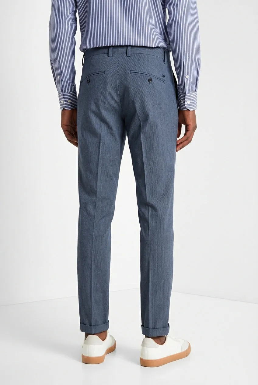 Mason's Osaka chino blu navy gessato carrot fit