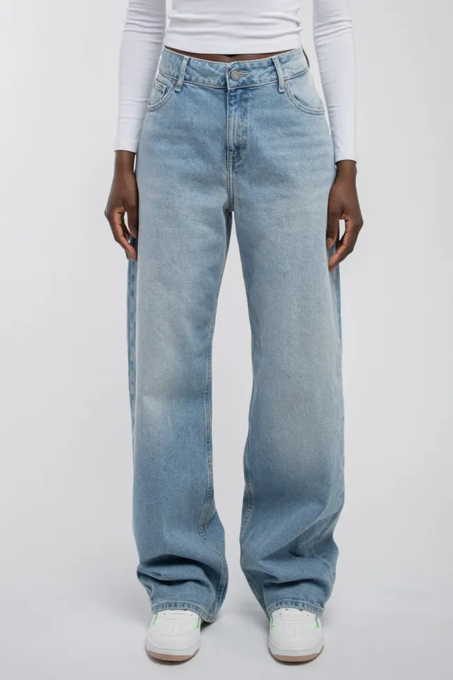 Teddy Smith Tomboy jeans donna indigo chiaro vita bassa