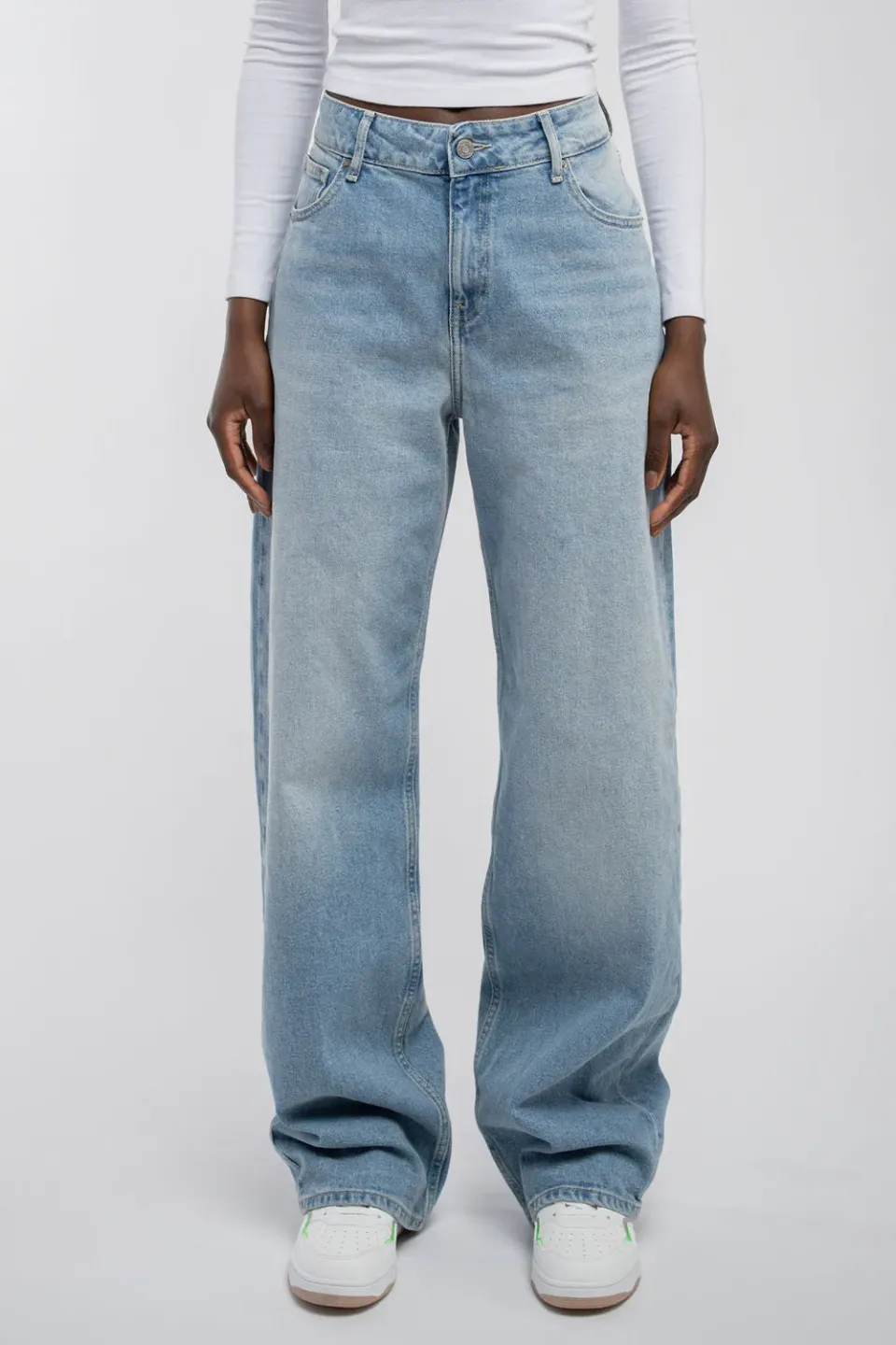Teddy Smith Tomboy jeans donna indigo chiaro vita bassa