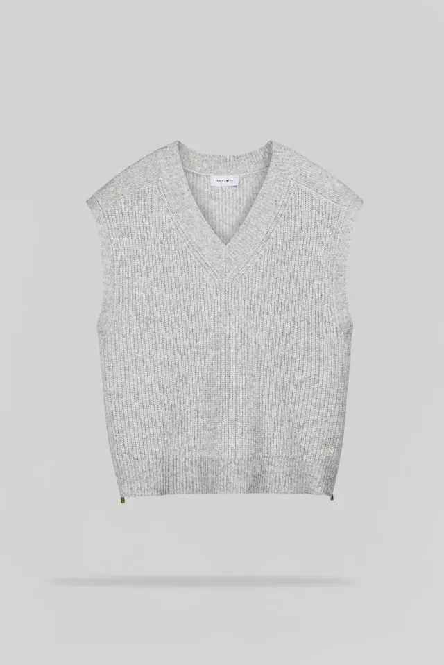 Teddy Smith P-Milo gilet donna grigio chine