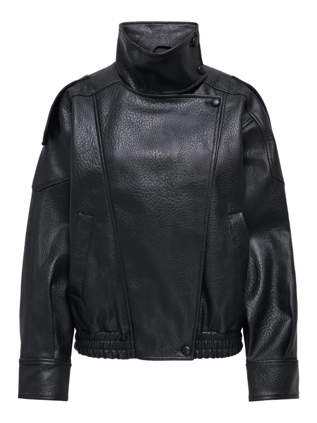 ONLY Onlvani L/S Giacca Ecopelle Donna L Nera