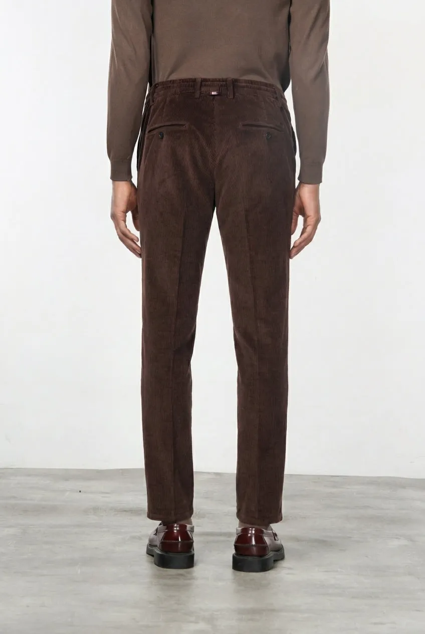 Mason's Milano Jogger chino uomo vinaccia velluto slim