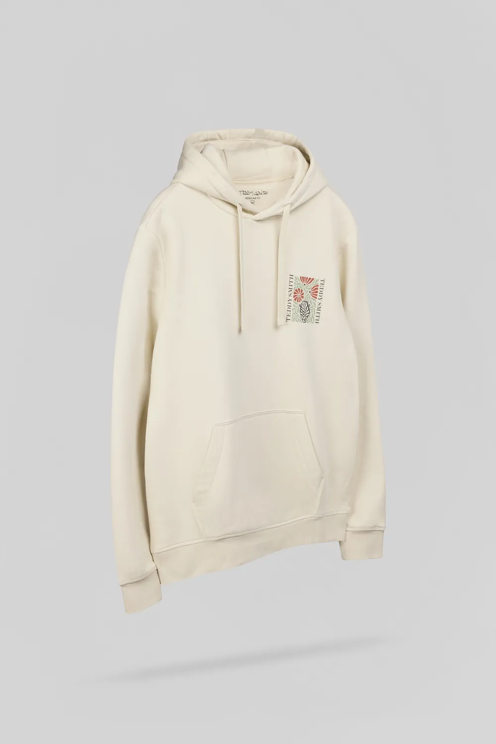 Teddy Smith S-Panorama Hood felpa cappuccio crema garzata