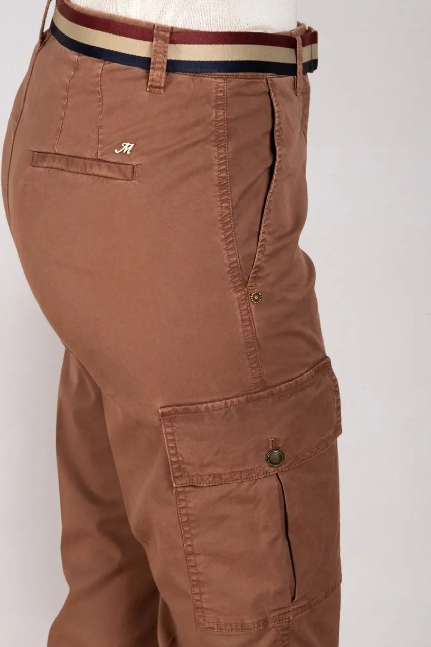 Mason's Marlene Cargo pantalone donna marrone scuro carrot