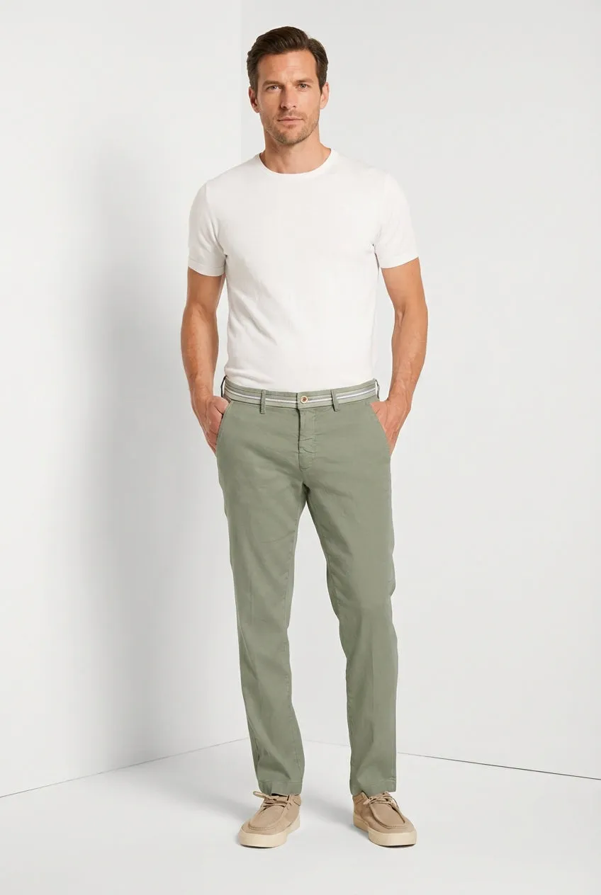 Mason's Torino Oxford chino uomo salvia lino slim