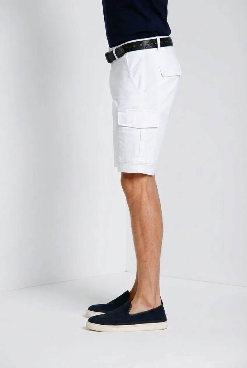 Mason's Chile Bermuda Cargo Uomo Bianco Slim Fit