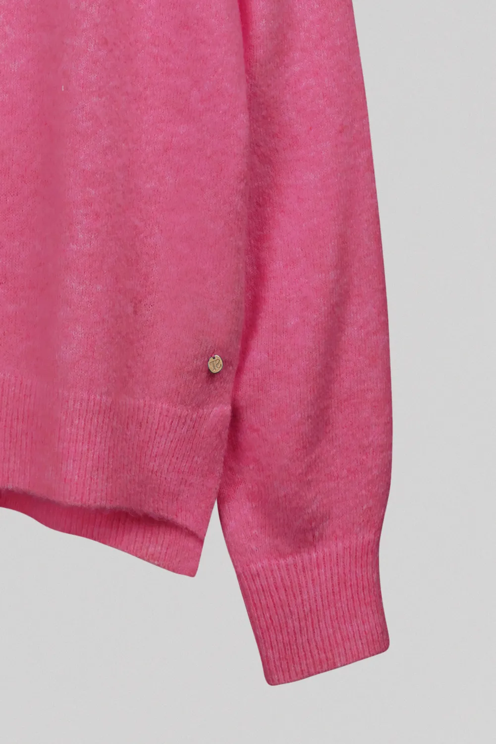 Teddy Smith P-Billie pull donna scollo V fucsia chiné