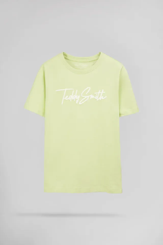 Teddy Smith T-Evan MC JR T-Shirt Citron Pâle Bimbo
