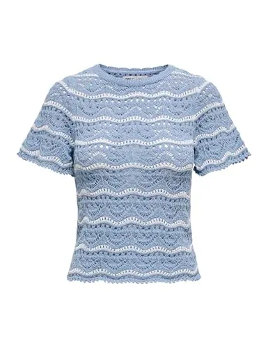 ONLY Onlannasofia Maglia Donna Manica Corta Righe