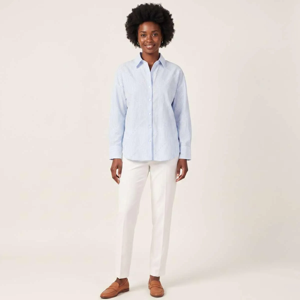 ONLY Onlzelena camicia celeste slim coreana