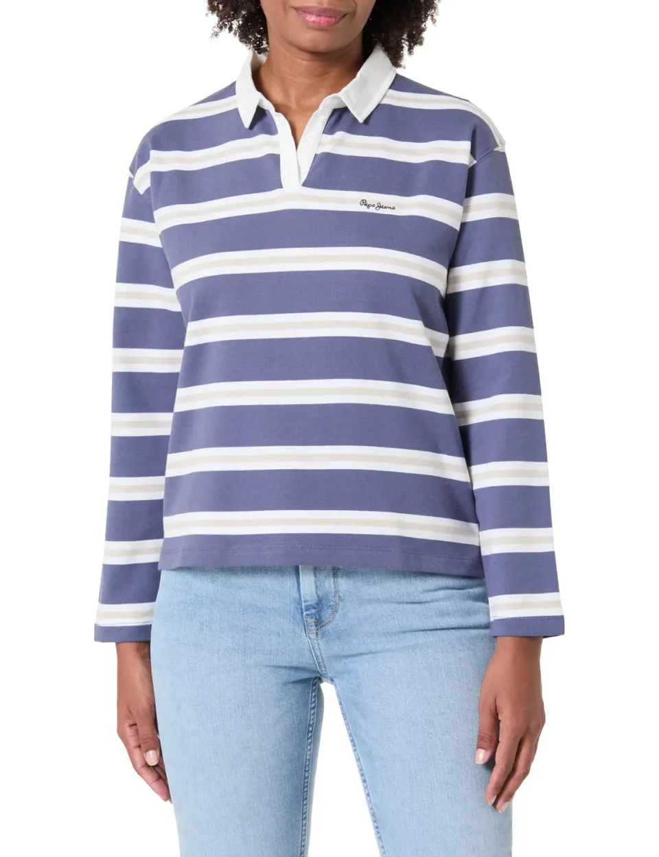 Pepe Jeans Stripes Polo Sweat Felpa Polo XS a righe cotone