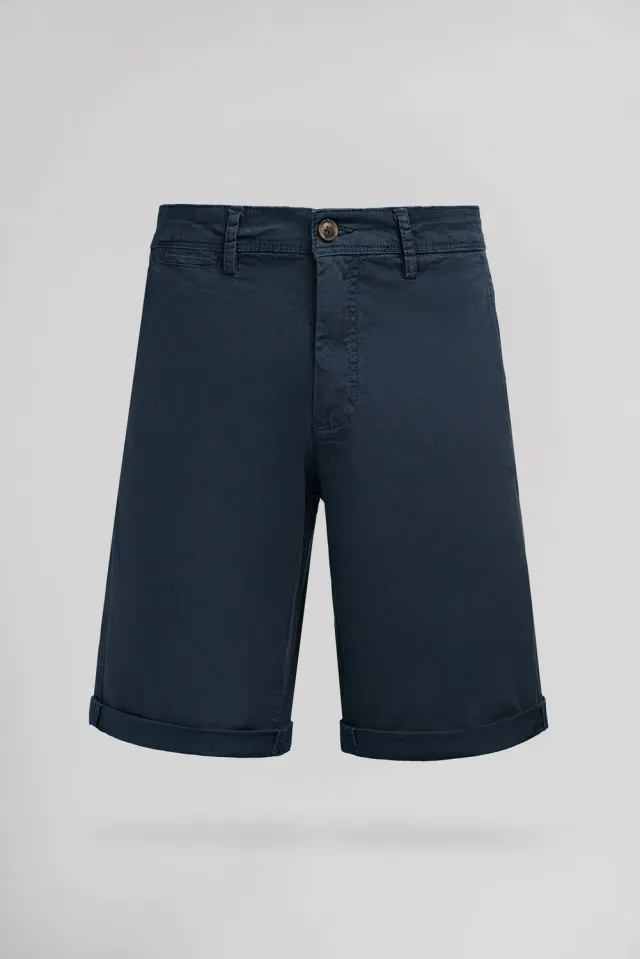 Teddy Smith Short Chino bermuda uomo navy elasticizzato