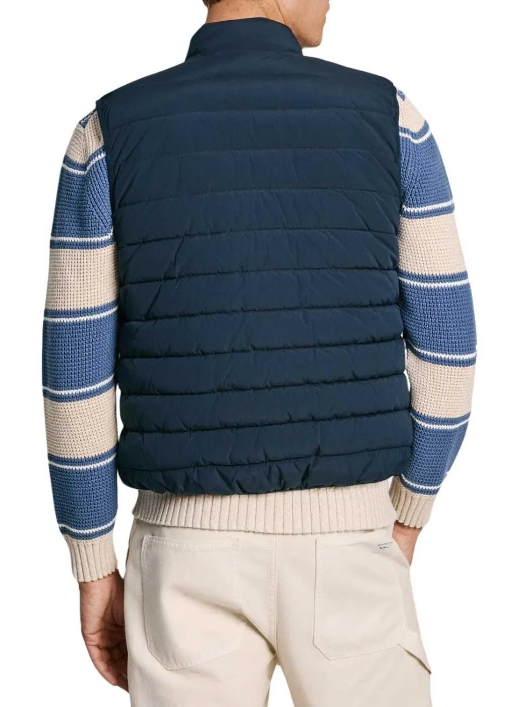 Pepe Jeans Toby gilet uomo M blu imbottito collo imbuto