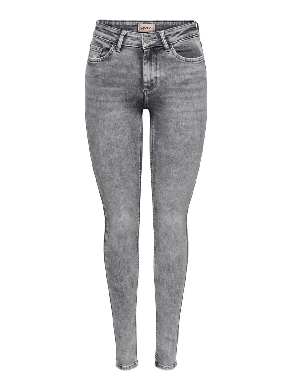 Only Onlblush Mid SK Tai jeans donna grigio chiaro skinny