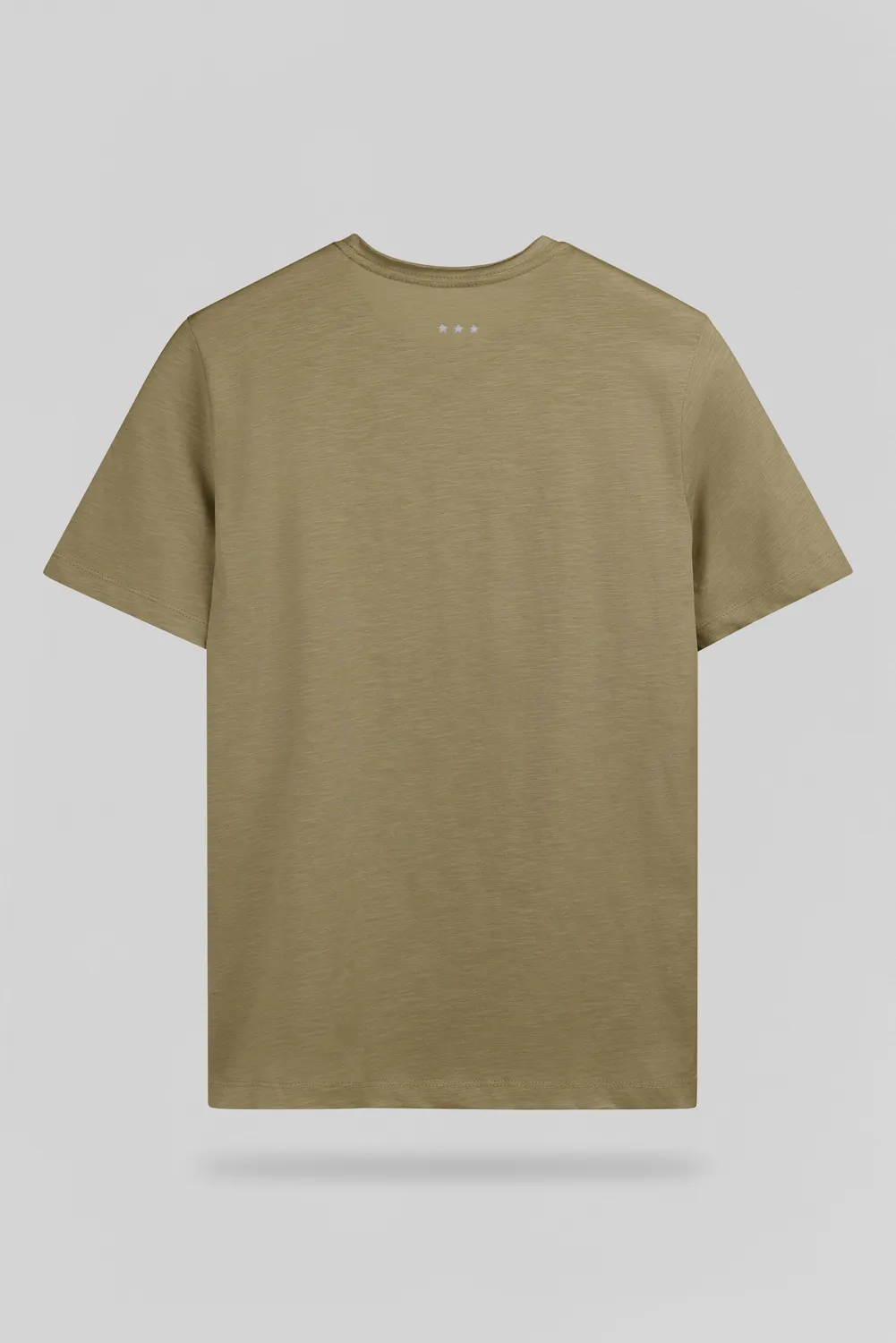 Teddy Smith T-Perry t-shirt kaki sabbia collo raw edge