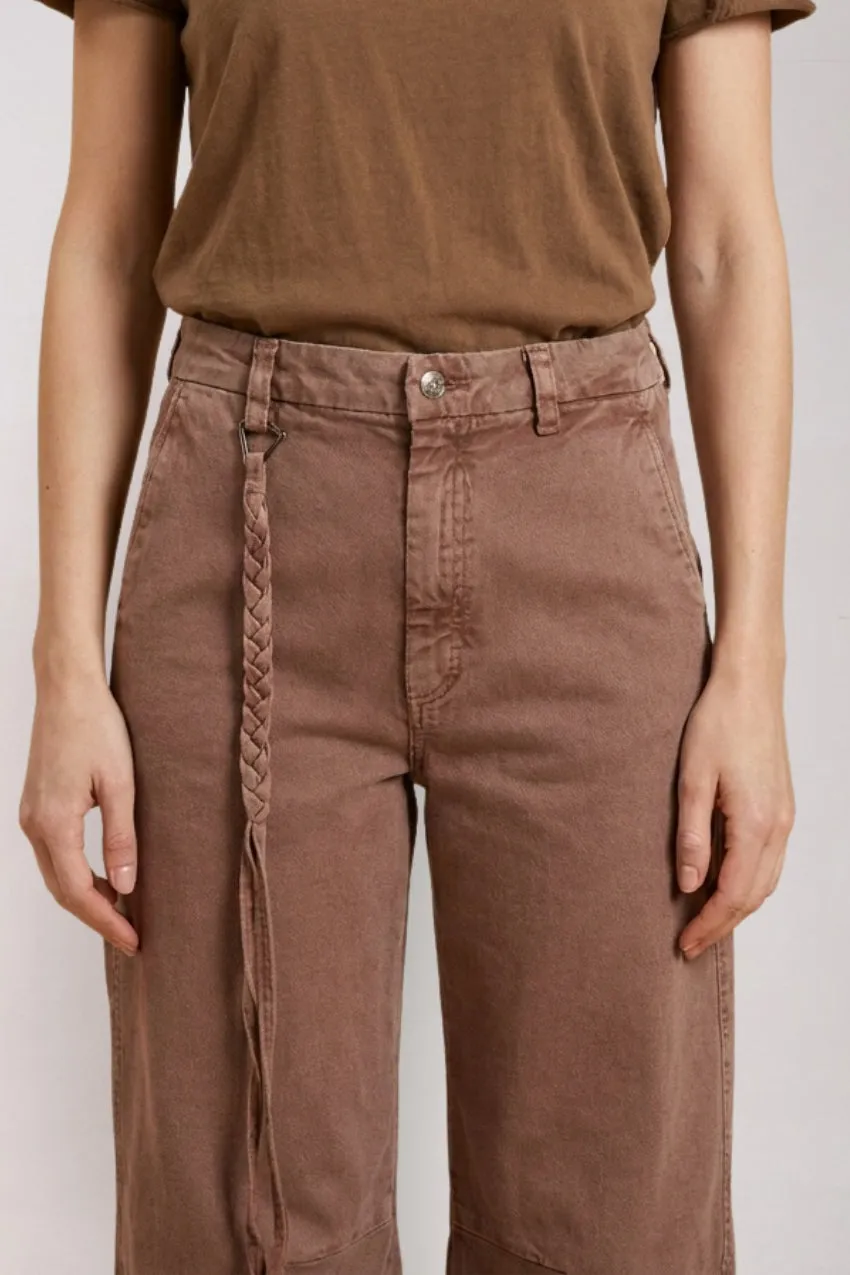 Mason's Valerie pantalone denim donna rosa balloon fit