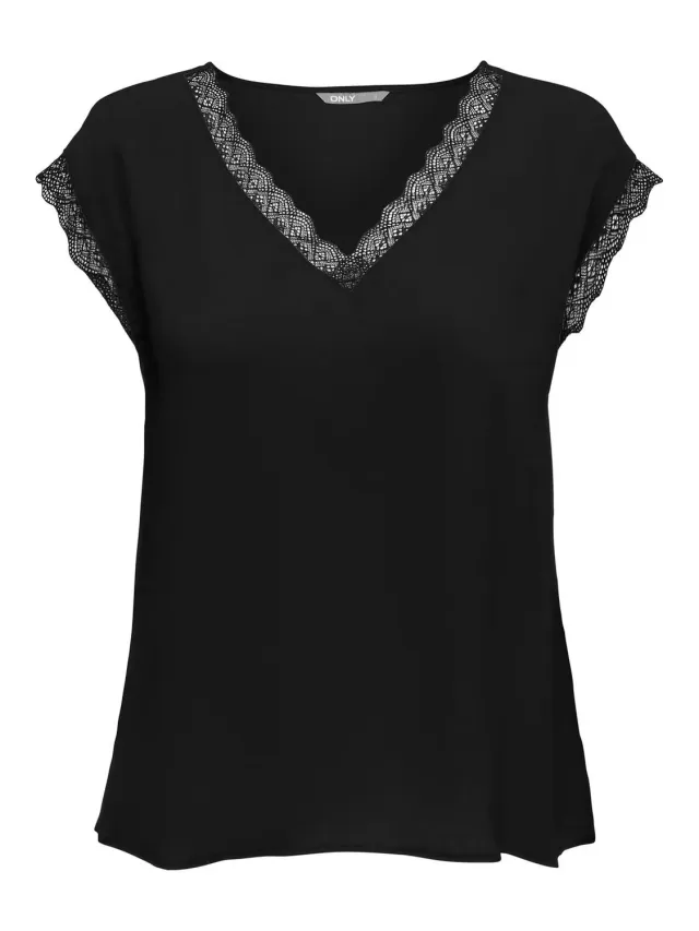 ONLY Onljasmina top donna nero basic