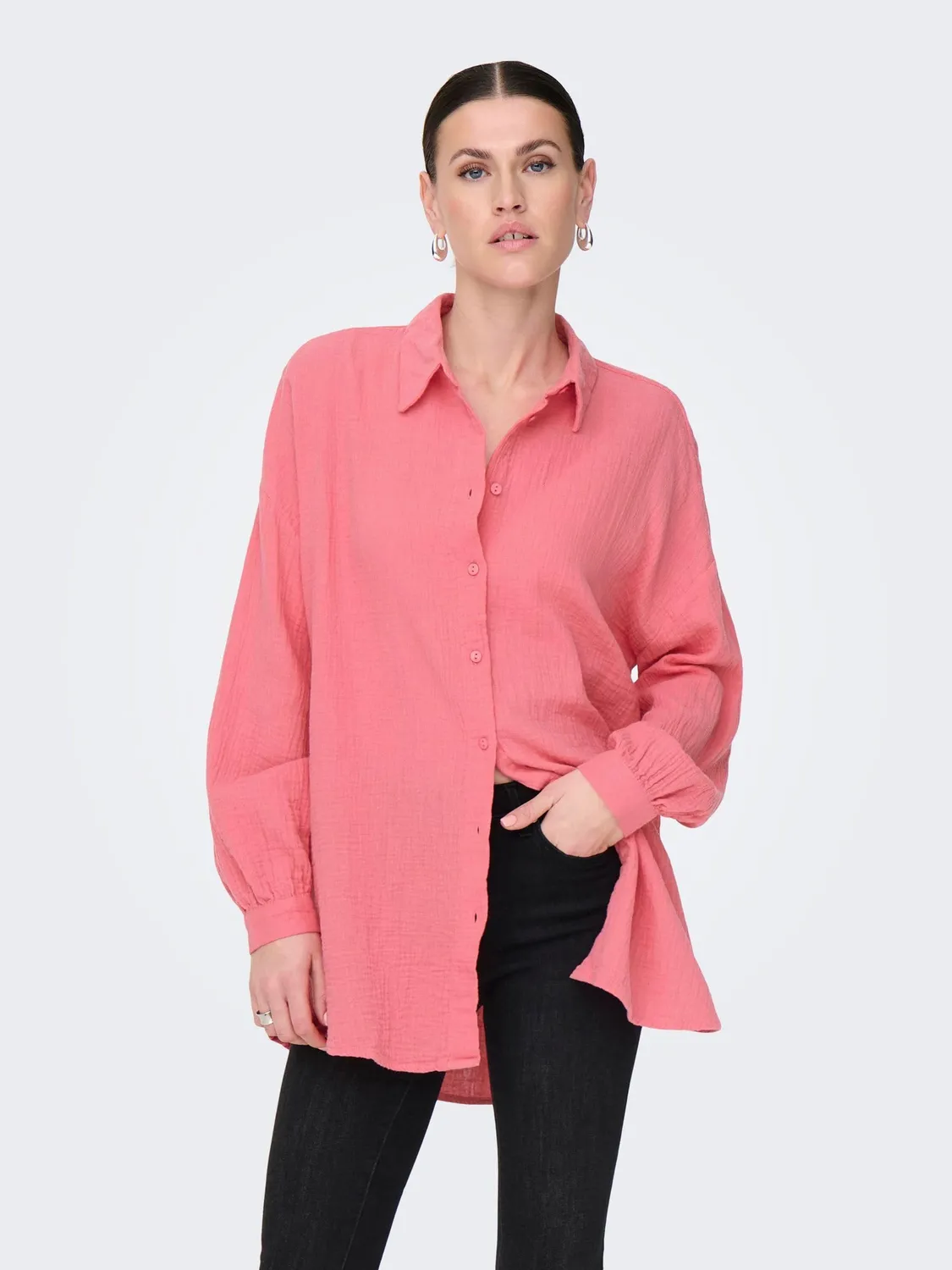 ONLY Onlthyra Camicia Donna Sun Kissed Coral viscosa