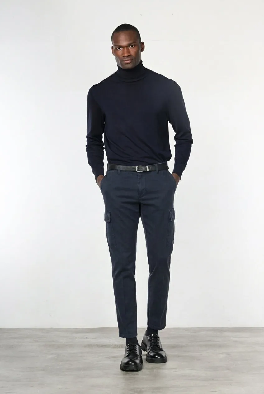Mason's Chile pantalone cargo blu notte extra slim