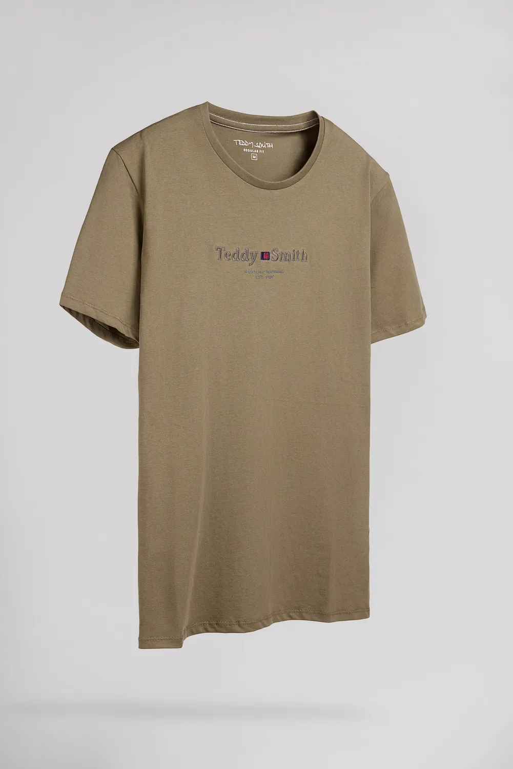 Teddy Smith T-Jim MC T-Shirt Uomo Kaki Cotone