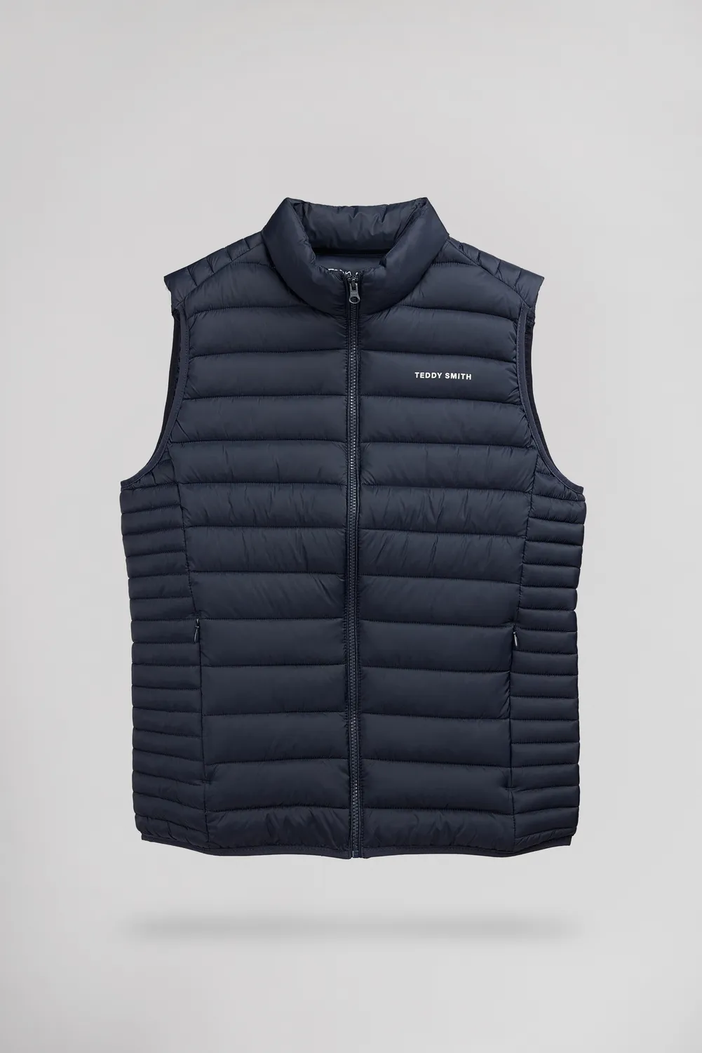 Teddy Smith B-Terry gilet blu navy trapuntato leggero