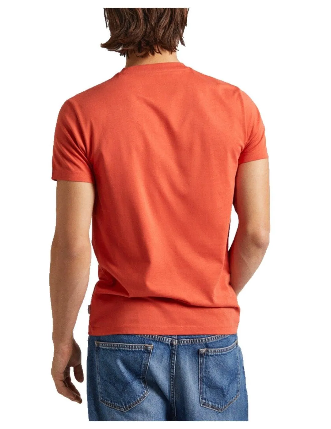 Pepe Jeans Count T-Shirt uomo arancione XS logo petto