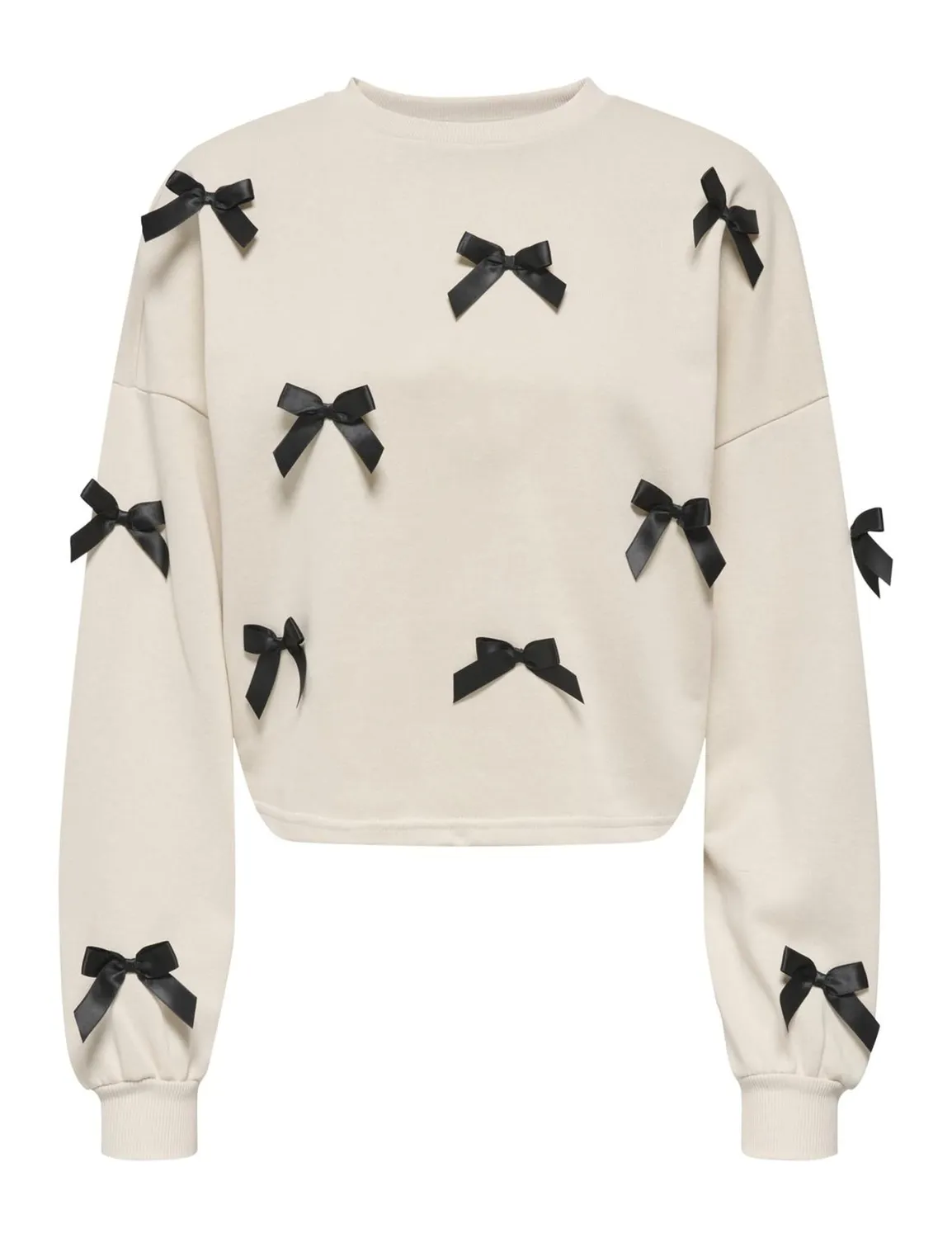ONLY Onljedeite felpa donna M maniche lunghe fiocco