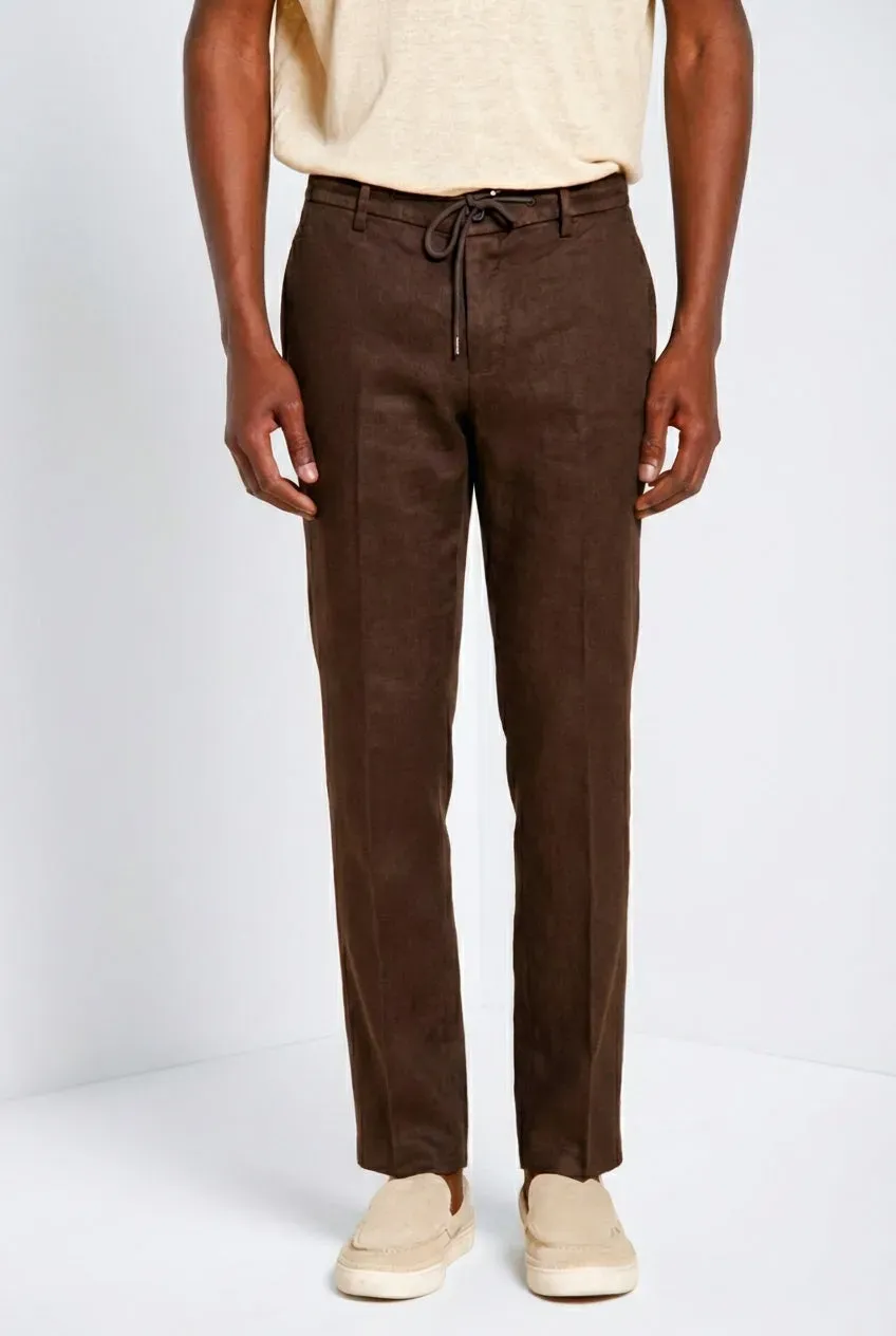 Mason’s Milano Jogger Pantalone Chino Uomo Marrone Extra Slim