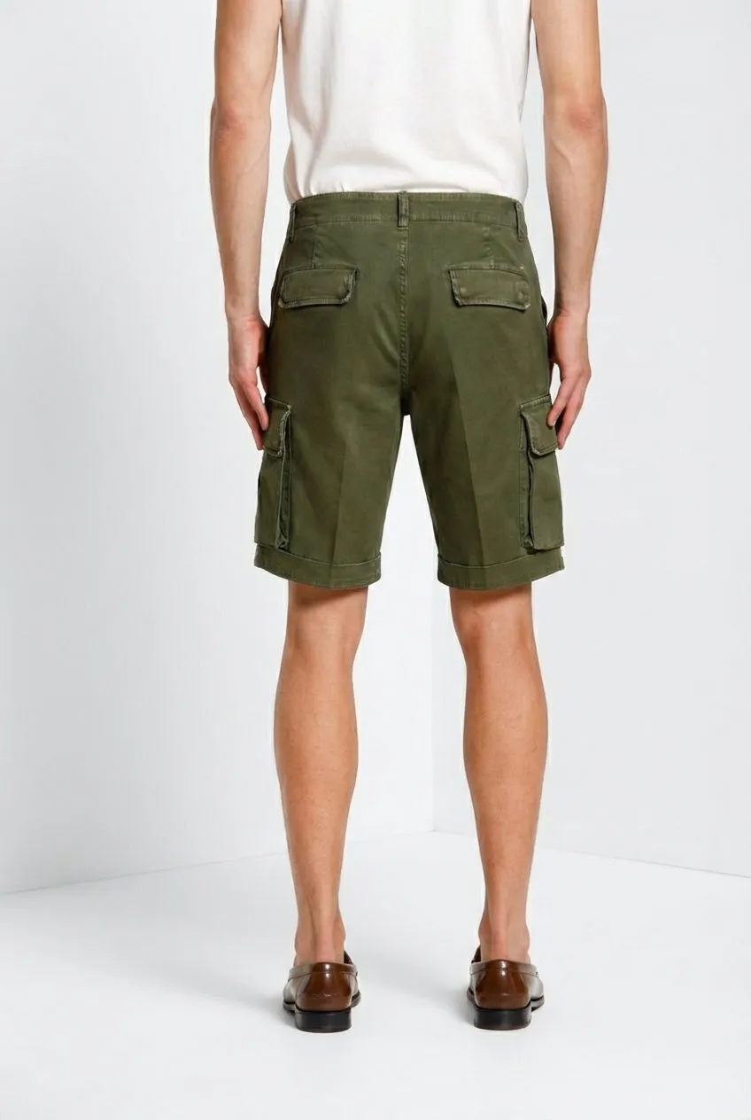 Mason's Chile bermuda cargo uomo slim verde bosco