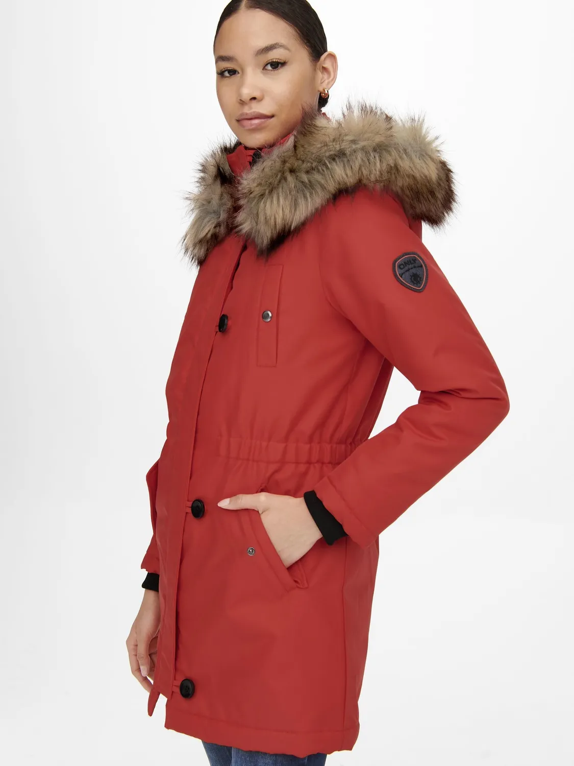 ONLY Onliris Parka giubbotto donna cappuccio pelliccia