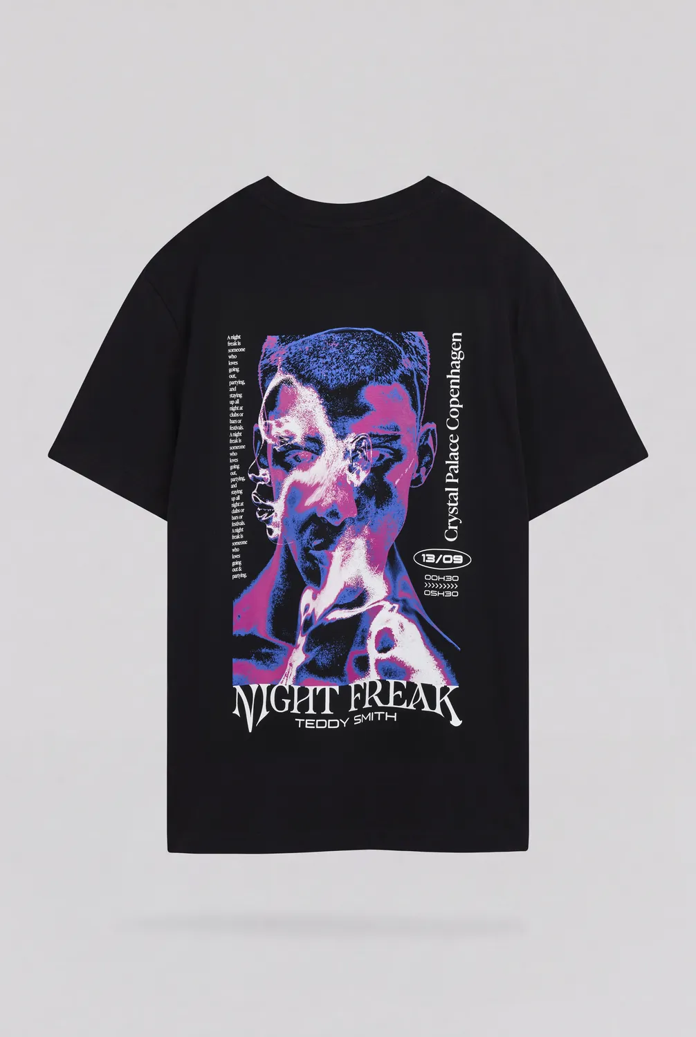 Teddy Smith T-Face MC Noir t-shirt nera stampa retro