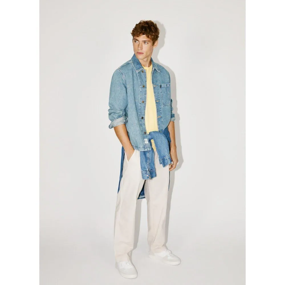 Pepe Jeans Camicia Jeans Uomo L Blu Stonewash