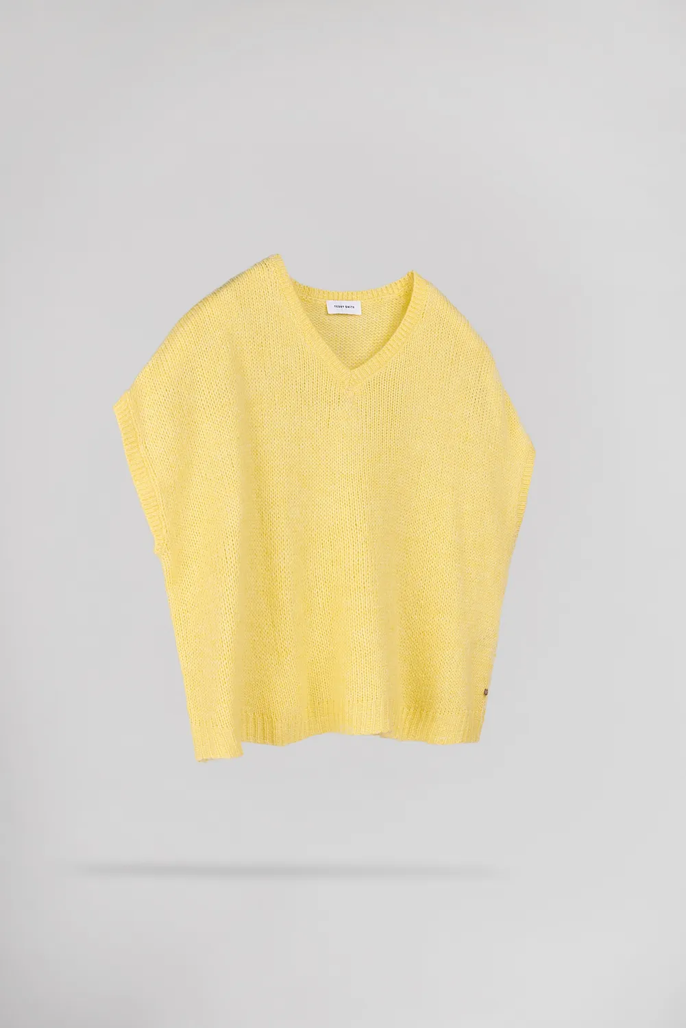 Teddy Smith P-Mochi Pull Donna Giallo Citrone Oversize Lana