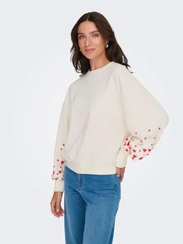 ONLY Onlbrooke L/S O-Neck Flower Felpa L Floreale