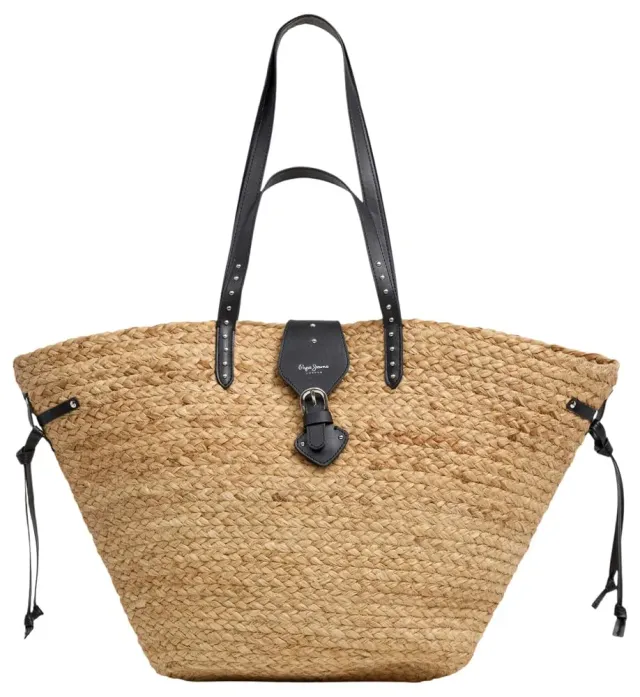 Pepe Jeans Pamela Coast Shopper Donna Nera Paglia