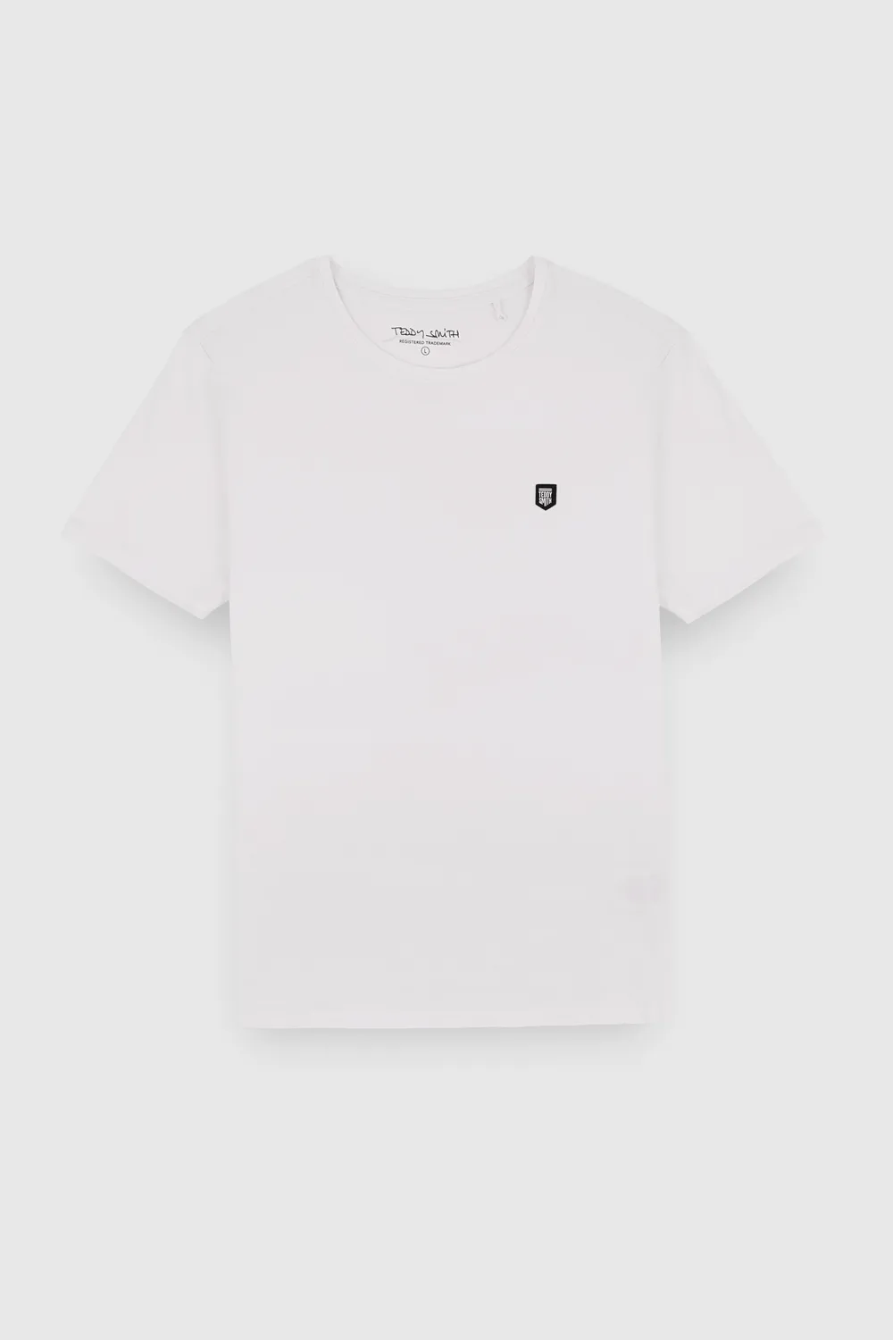 Teddy Smith T-Taho t-shirt uomo bianca classica badge