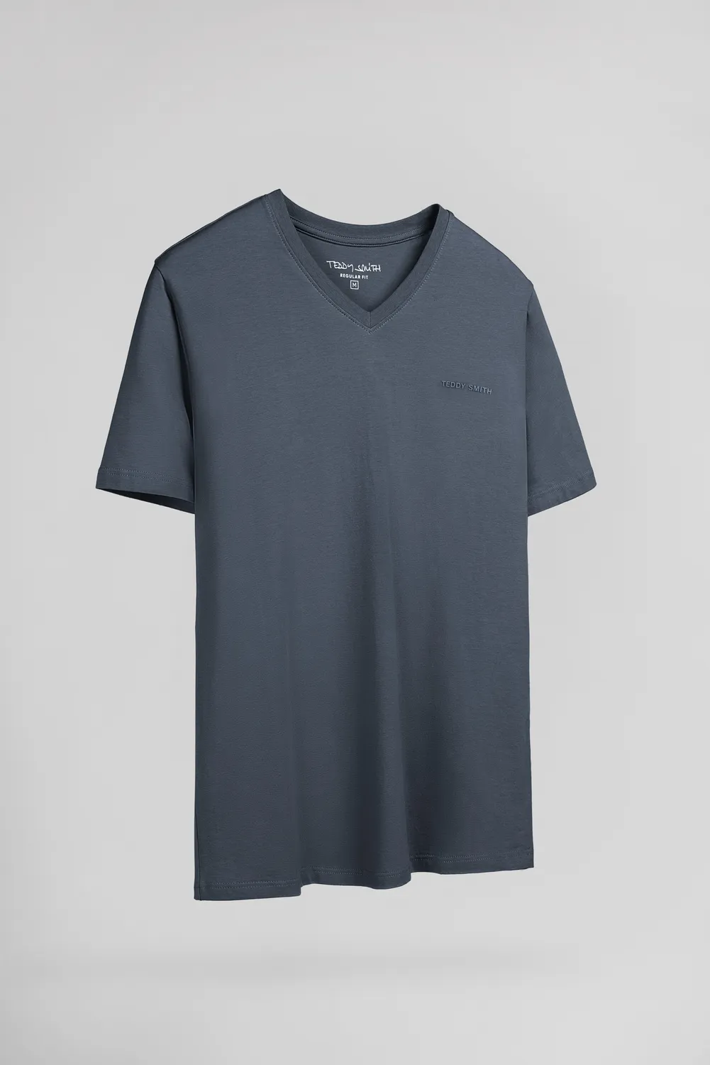 Teddy Smith Tawax 2 T-Shirt Uomo Scollo V Grigio Meteore Elastic