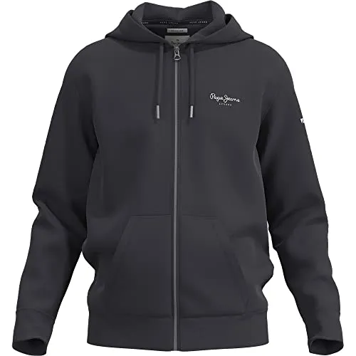 Pepe Jeans Edward felpa tuta uomo grigia zip cappuccio