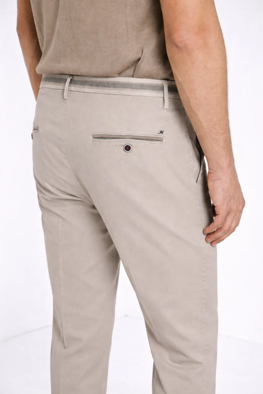 Mason’s Torino Summer pantaloni chino uomo bianco slim fit