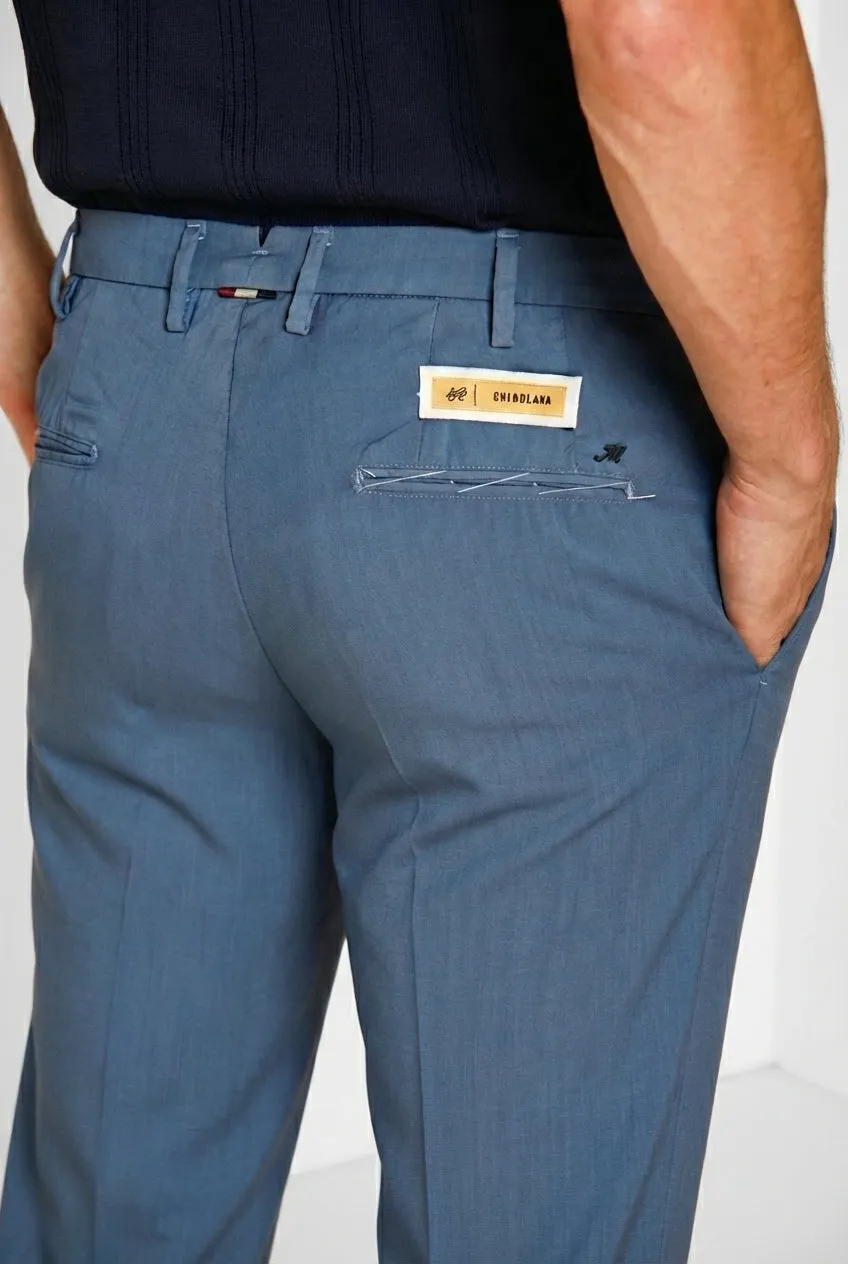 Mason's New York pantalone chino uomo celeste lana regular