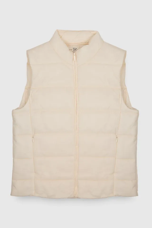 Teddy Smith B-Tessy piumino donna smanicato bianco