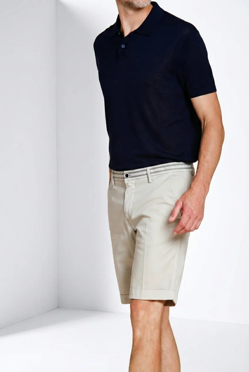 Mason's Torino Summer bermuda chino grigio perla stretch