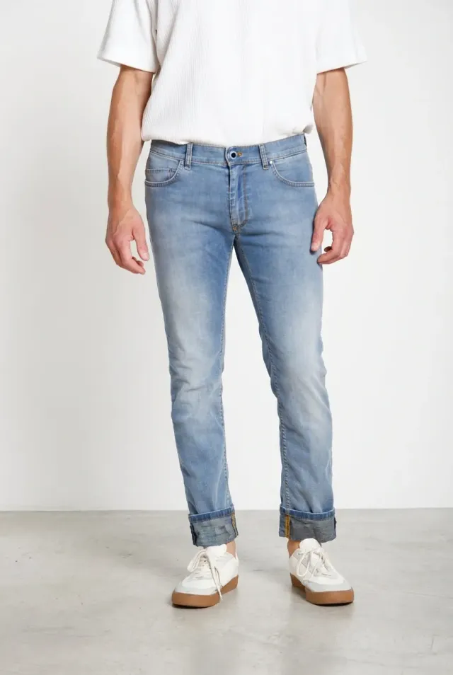 Mason's Harris jeans chiaro stampa Hawaii slim fit