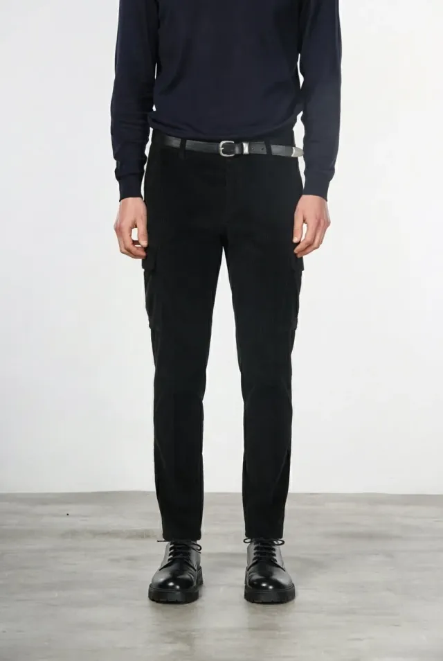 Mason's Chile cargo uomo nero velluto extra slim