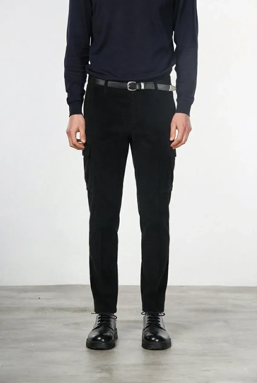Mason's Chile cargo uomo nero velluto extra slim