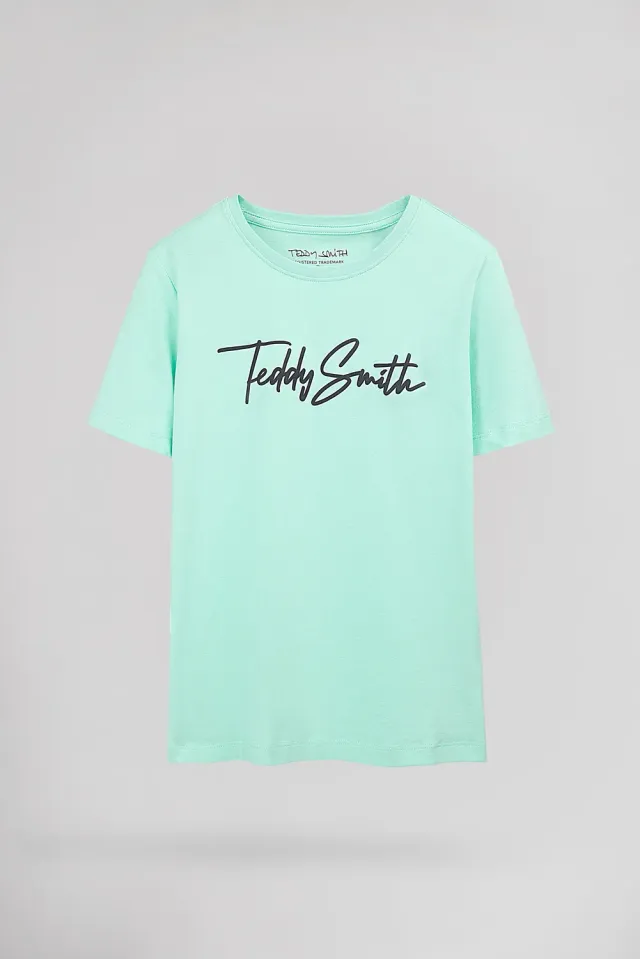 Teddy Smith T-Evan JR T-shirt cotone verde menta