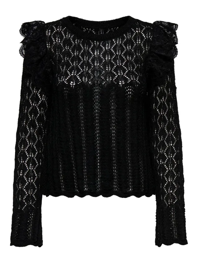 ONLY Onlashley LS O-Neck Mix Knt maglione M girocollo