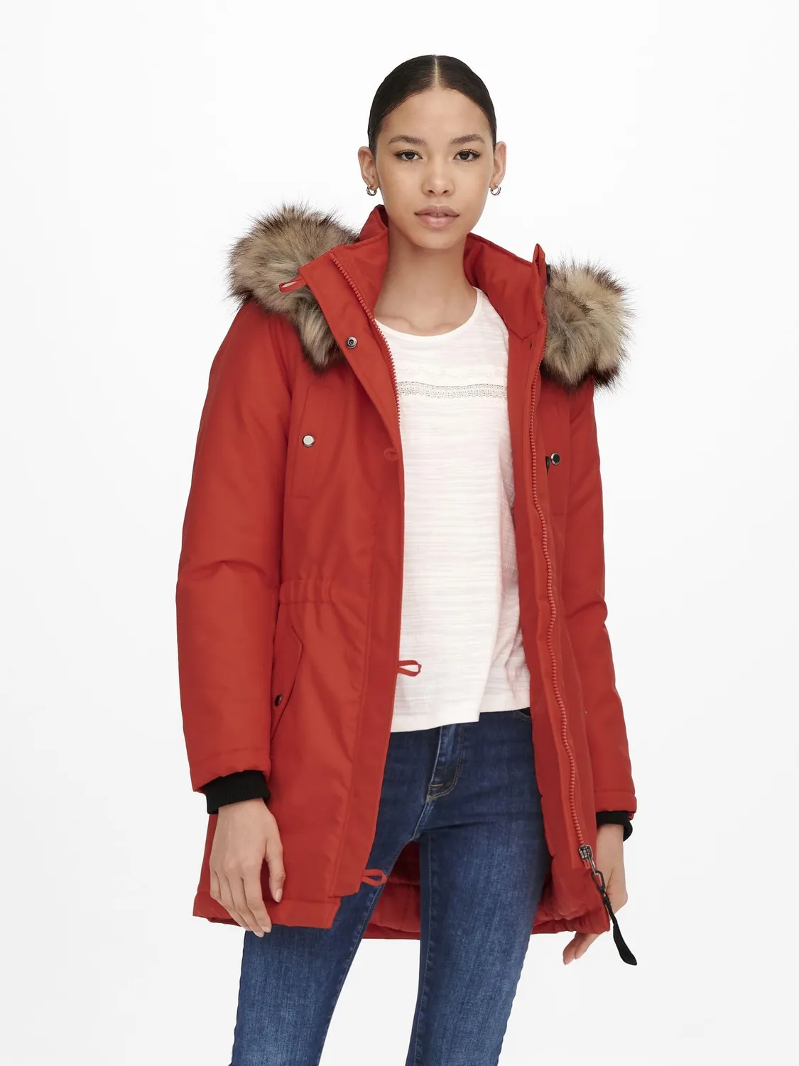 ONLY Onliris Parka giubbotto donna cappuccio pelliccia