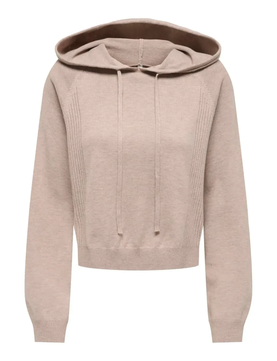 ONLY Onlgigi LS felpa cappuccio grigia corta
